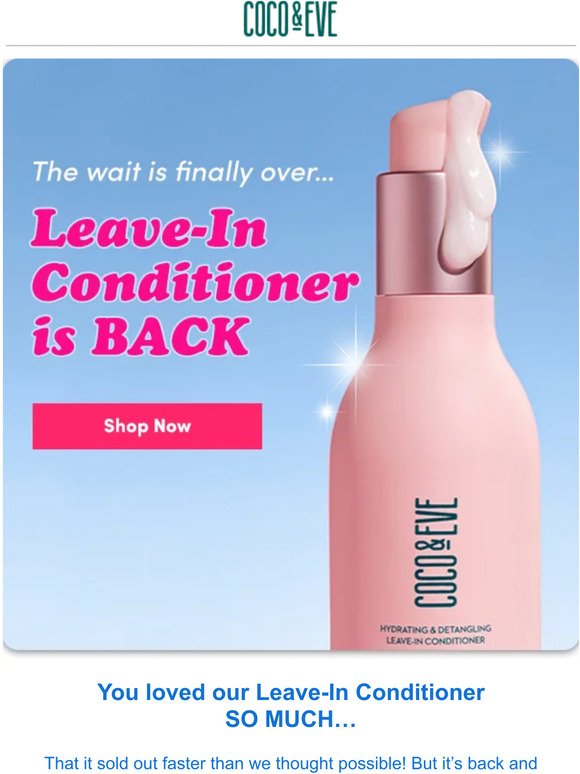 BACK IN STOCK! Leave-In Conditioner