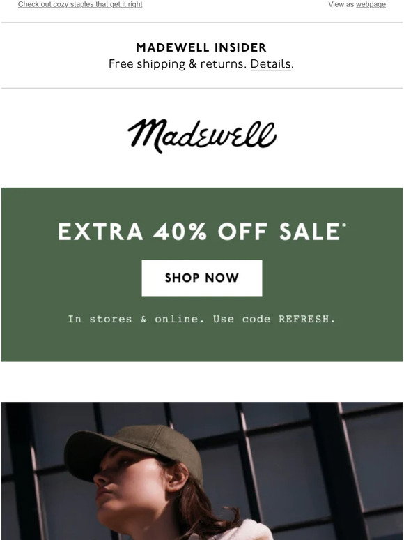 Madewell Email Newsletters Shop Sales, Discounts, and Coupon Codes