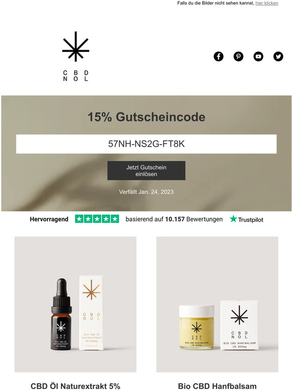 Sparen Sie 15% auf Ihren Einkauf!