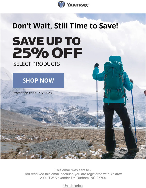 Don't Wait, Still Time to Save!