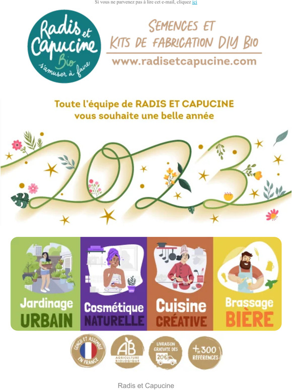 L'équipe de Radis et Capucine vous souhaite une très bonne année !
