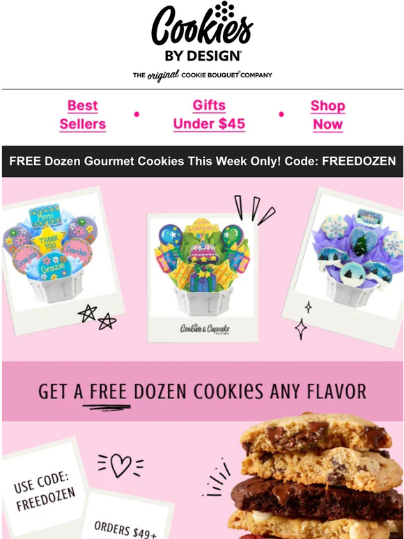 Cookies by Design Free Dozen Gourmet Cookies! 🍪 Milled