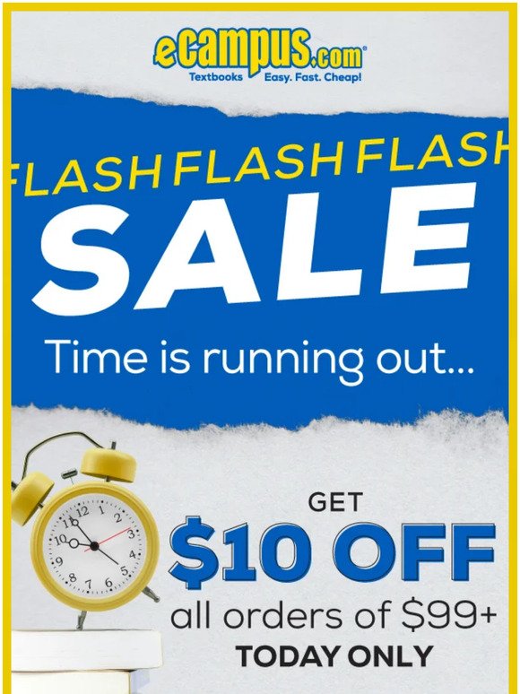 📚 Flash Sale | Get $10 Off Your Textbook Order Today Only! 🤩💸