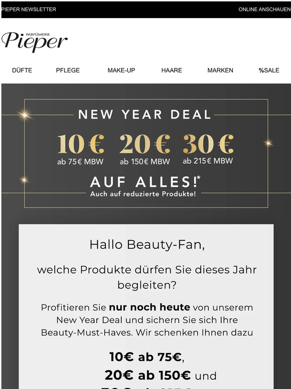 LETZTE CHANCE: Bis zu 30€ Rabatt auf Alles*🤩
