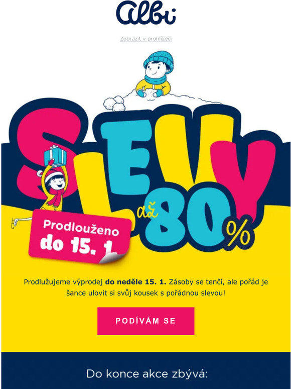 💥 Prodlouženo! Bombastický výprodej pokračuje do 15. 1. 💥