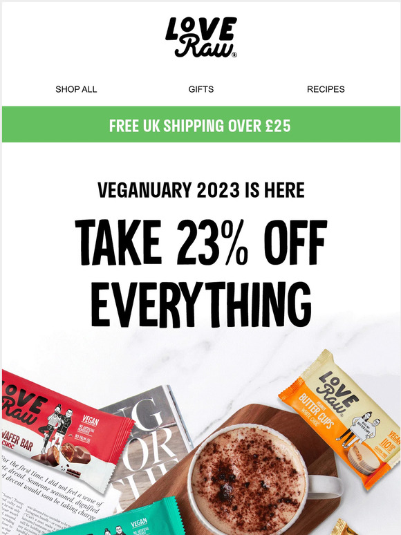 Take 23% off this Veganuary  💚