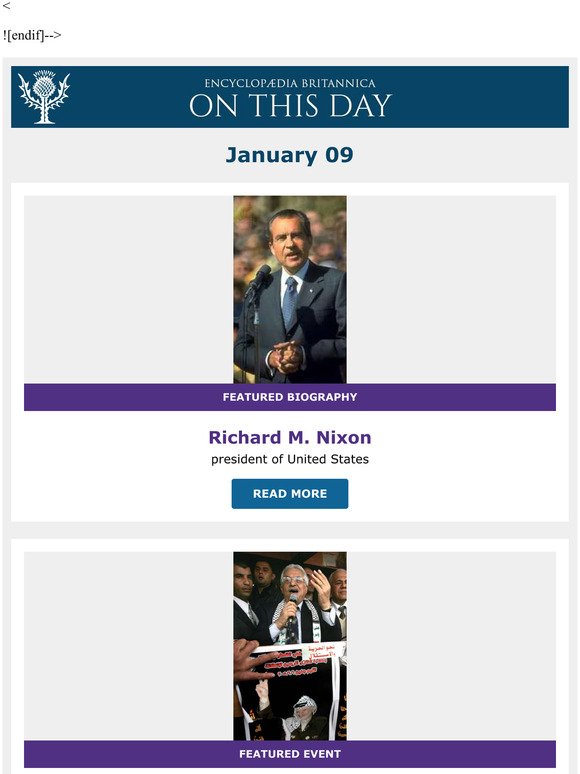 Election of Mahmoud Abbas, Richard M. Nixon is featured, and more from Britannica