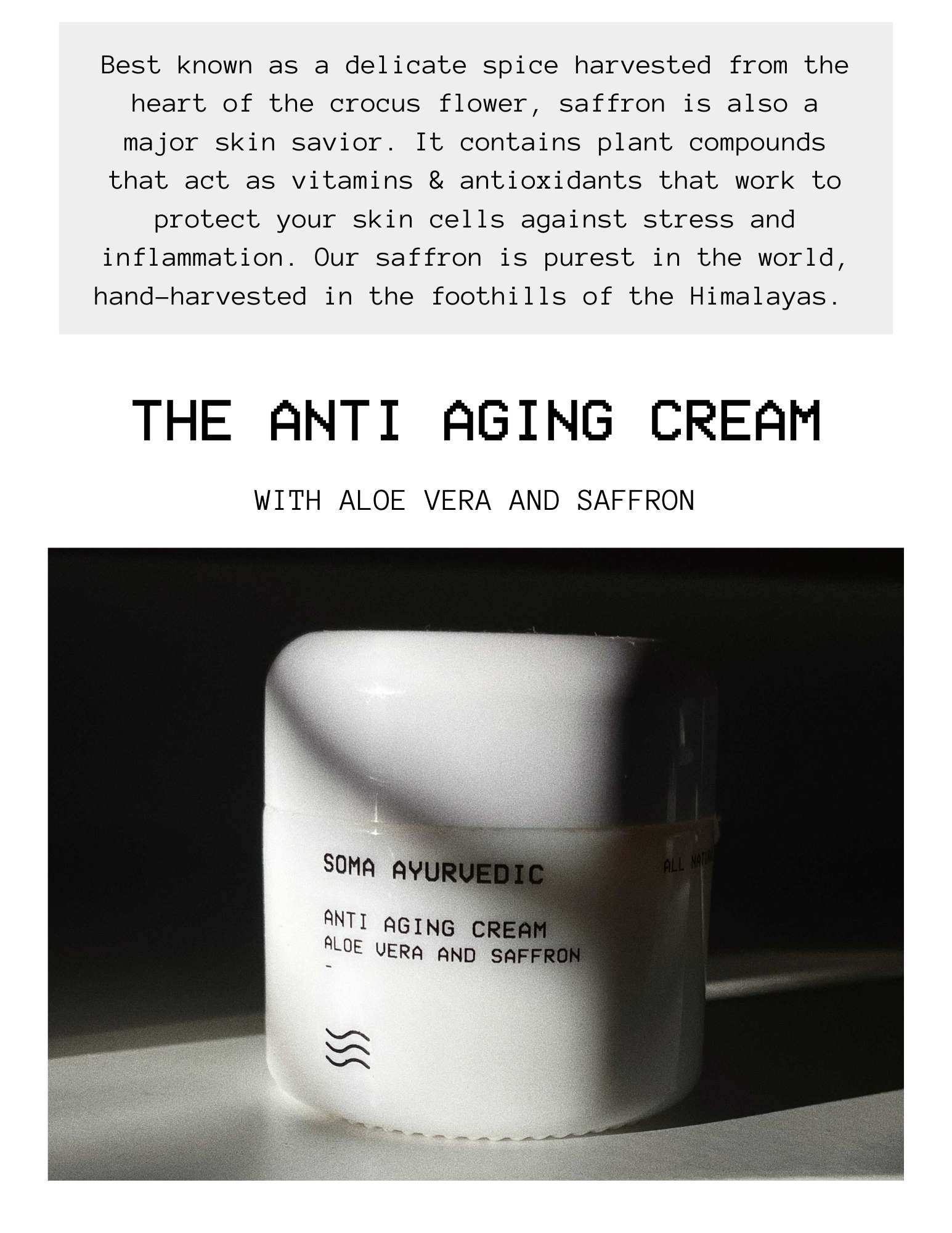 Soma Ayurvedic Saffron skin benefits Milled