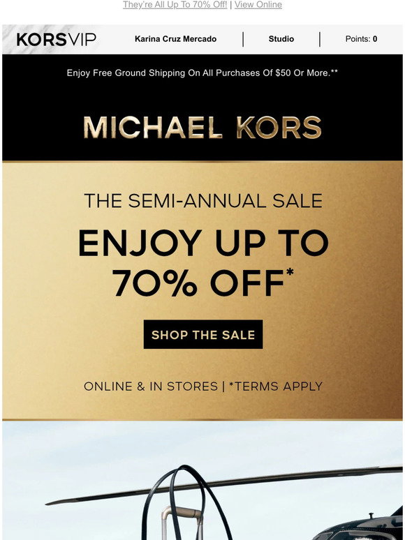 Michael Kors: The Semi-Annual Sale Ends Tonight! | Milled