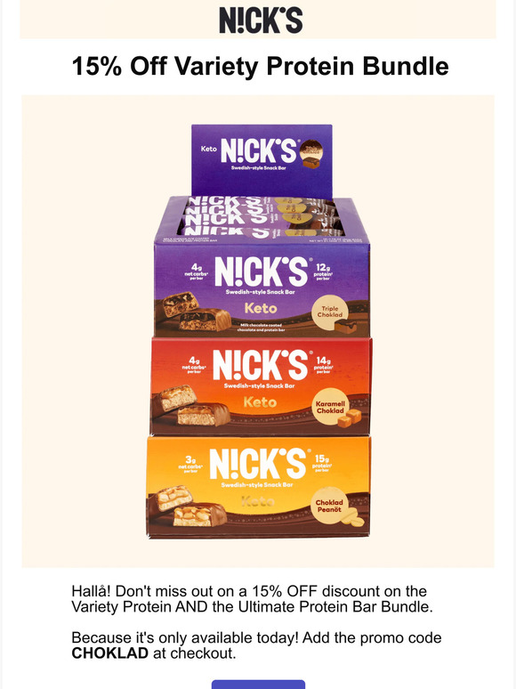 Nick's Ice Creams 💪 Get a Discount on these Protein Bars! 💪 Milled