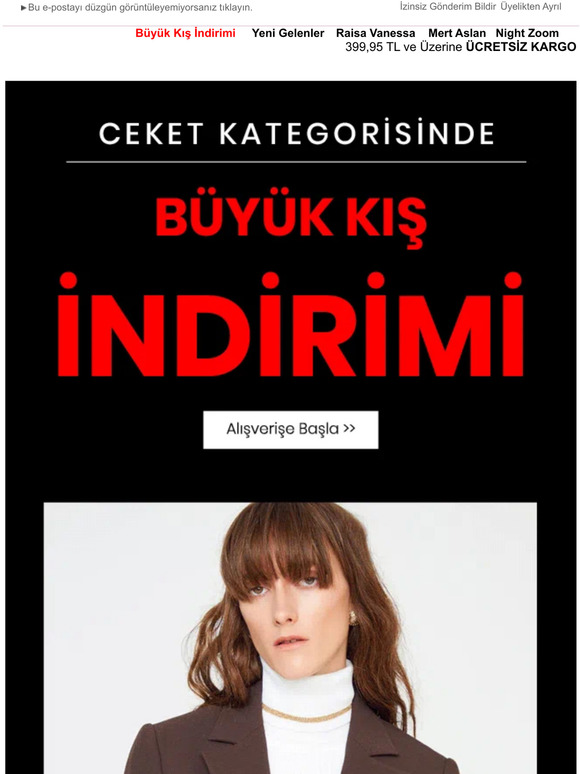 Büyük Kış İndirimi: Ceketler!