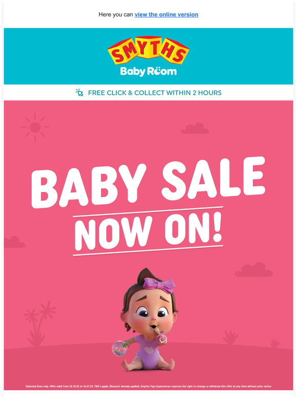 Smyths Toys HQ Baby Sale Continues! Milled