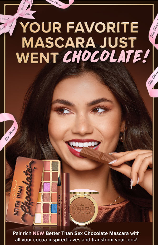 Too Faced What's Better Than Sex? NEW Chocolate Mascara 🍫 Milled