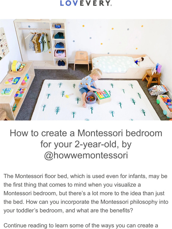 LOVEVERY The Montessori floor bed may be the first thing that comes to