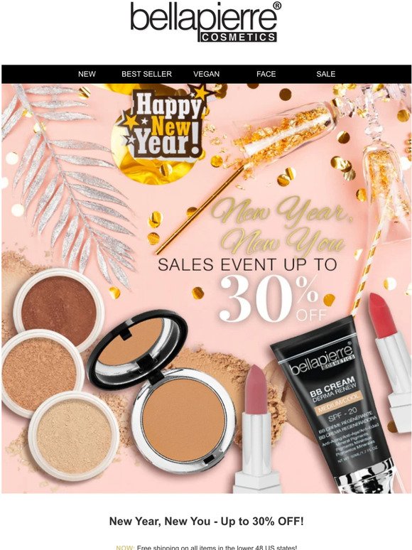 New Year, New You - Up to 30% OFF! - Bellapierre Cosmetics USA