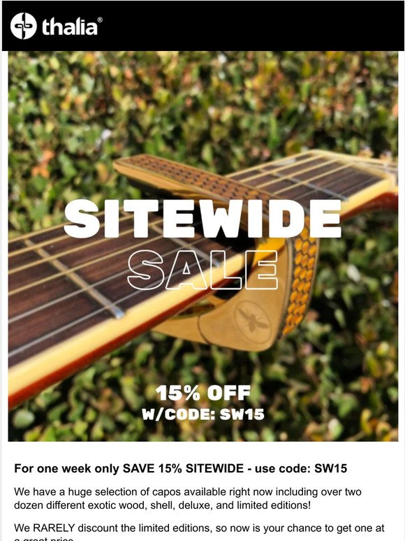 🎸 Sitewide Sale Starts Now!