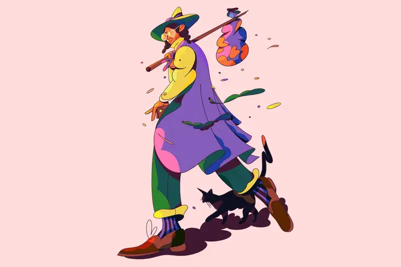 A colourful illustration representing confidence and eccentricity