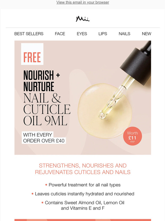 Claim a FREE hydrating Cuticle Oil 💅
