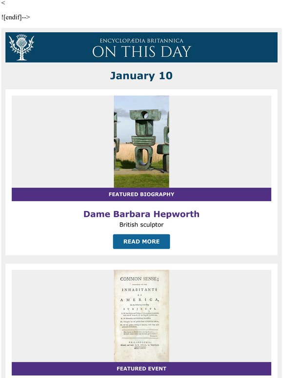 Common Sense published, Dame Barbara Hepworth is featured, and more from Britannica