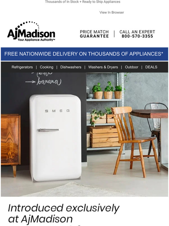 Aj Madison SMEG Fab10 refrigerator not just for your kitchen! Milled