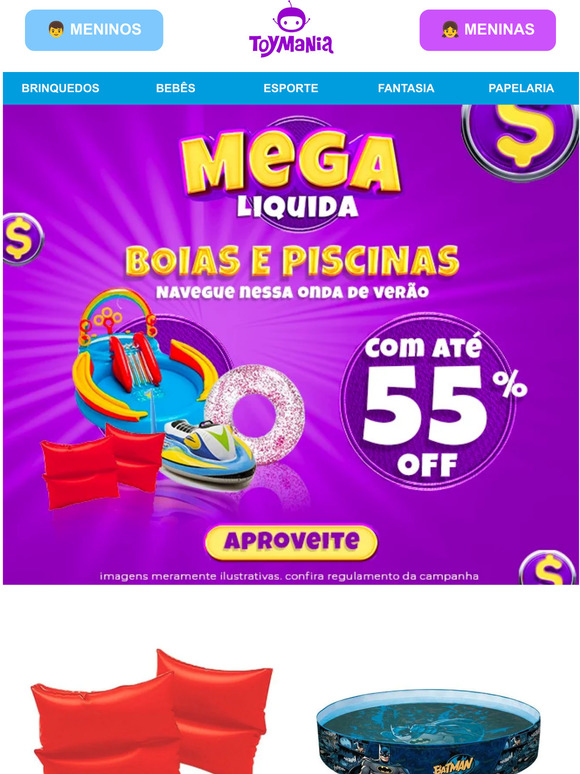 🌊Tibum💦 Até 55%OFF em Piscinas e Boias