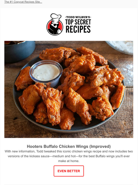 Top Secret Recipes, Inc.: Hooters Buffalo Chicken Wings Improved FREE ...