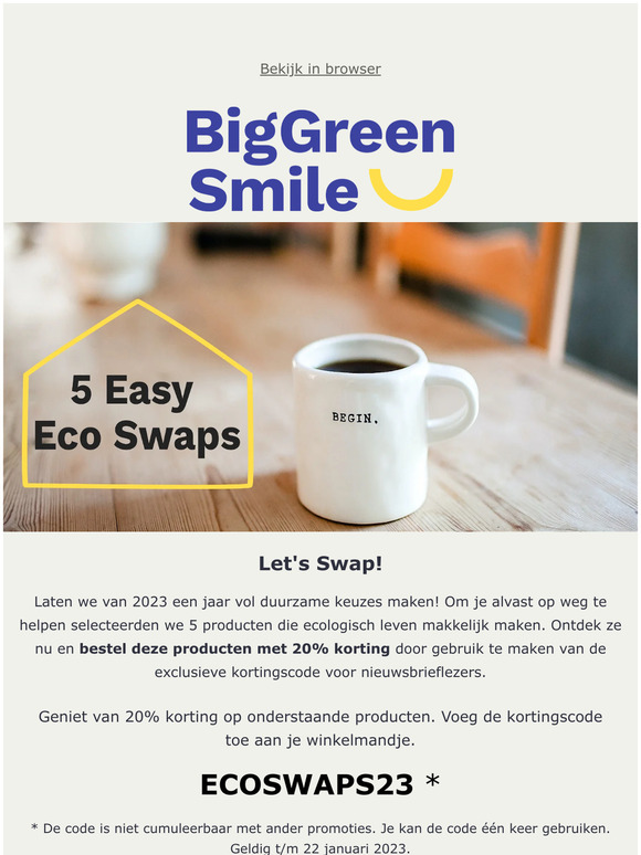 Biggreensmile Nl: 5 Eco swaps voor een duurzame start 👉 Ontdek ze met ...