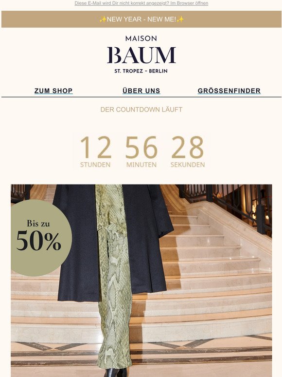 Ab morgen: Exklusiver NEW YEARS SALE!