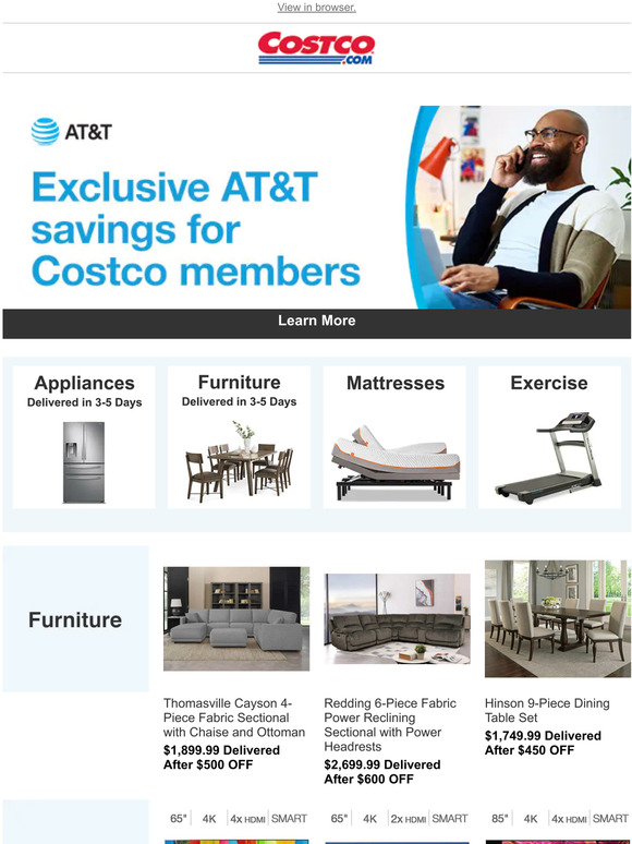 Costco Update Your Space! From Family Rooms to Kitchens and Home Gyms