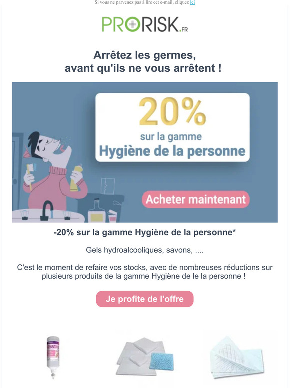 -20% sur la gamme hygiène de la personne 