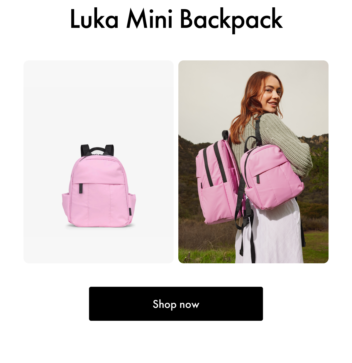 Calpak Luka Mini Backpack - Bubble Gum Pink CALPAK: On Wednesdays The Luka Collection Wears (Bubblegum  main image 3