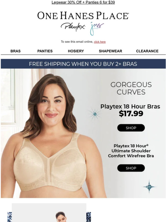 Hanes Curvetastic Playtex 18 Hour Bras 17.99 Milled