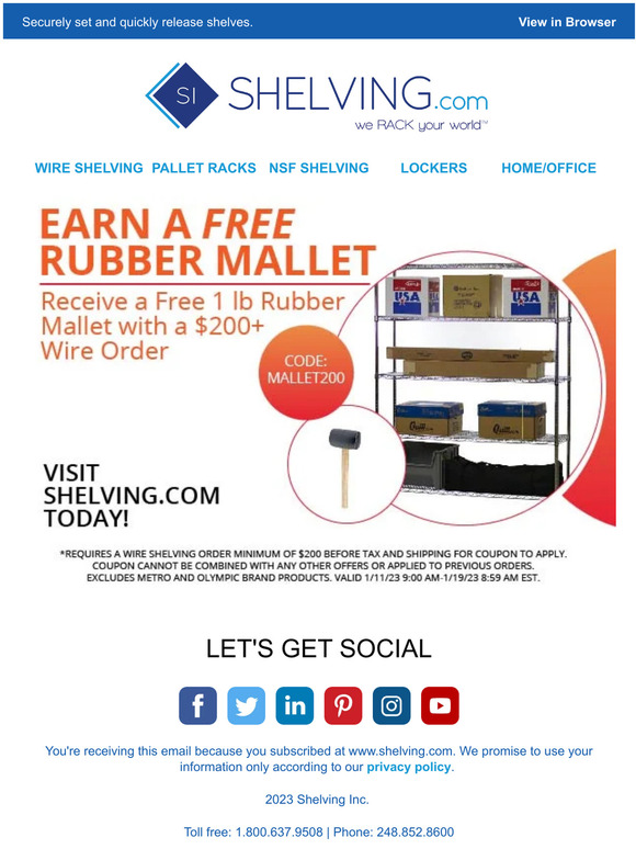 Get Your FREE Rubber Mallet