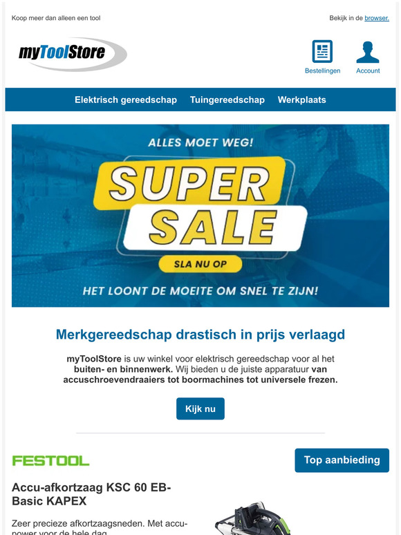MyToolStore.nl online shop voor elektrisch gereedschap van diverse