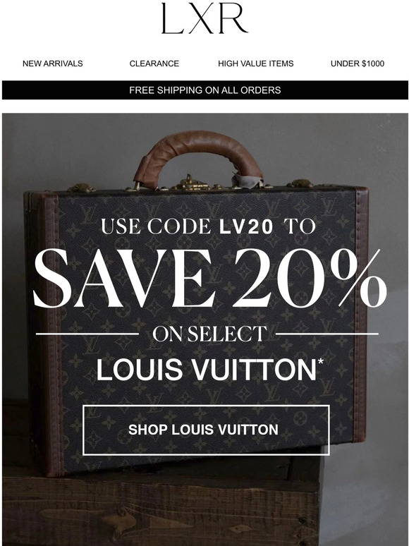 20% off Louis Vuitton