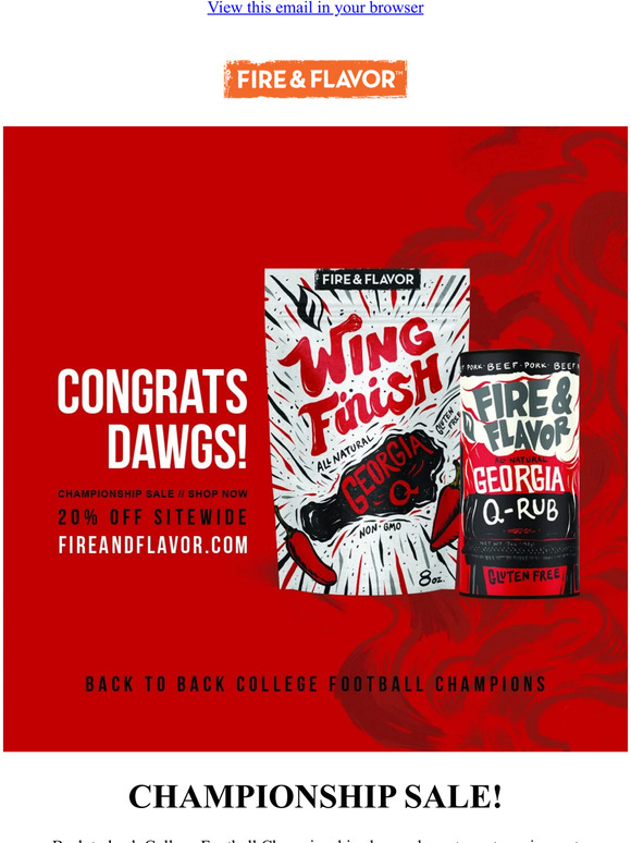 CHAMPIONSHIP SALE!