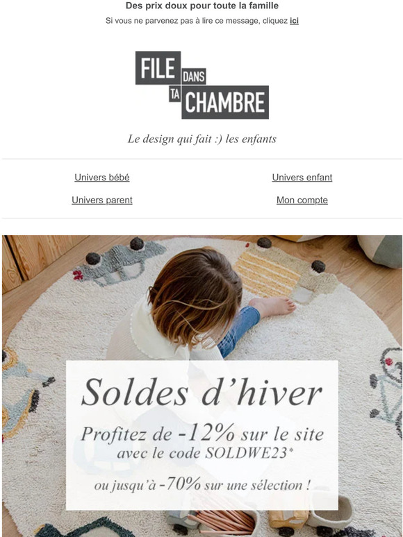 💥 Soldes 💥 -12% sur le site !