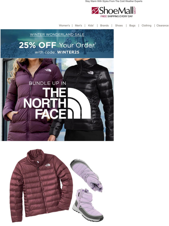ShoeMall Bundle Up In The North Face Fashion Milled