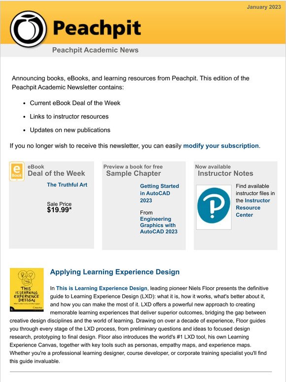 Peachpit Academic Newsletter