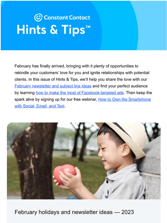 February holiday and marketing ideas