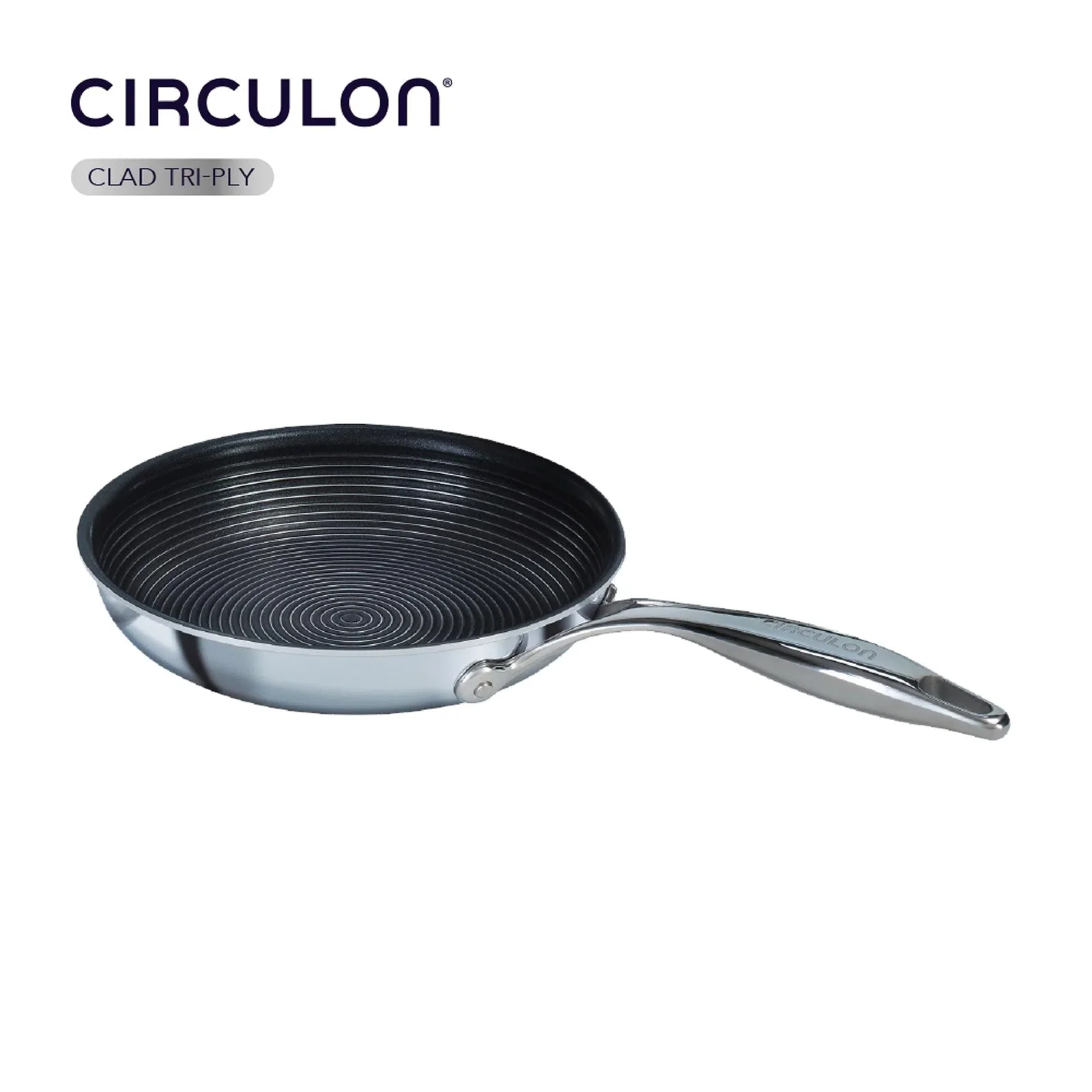 Image of CIRCULON SteelShield C-Series กระทะทอดสแตนเลสสตีล clad tri-ply ขนาด 25 ซม. Skillet (30034-T)