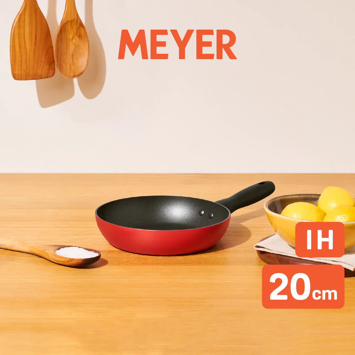 Image of MEYER Bauhaus Induction กระทะทอดทรงตื้น ขนาด 20 ซม. Frypan (13386-TE12)