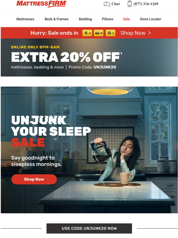 Mattress Firm It's your year for better sleep—get an extra 20 off now