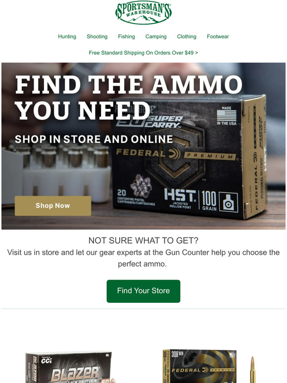 Sportsman's Warehouse Find the Ammo You Need at Sportsman's Milled