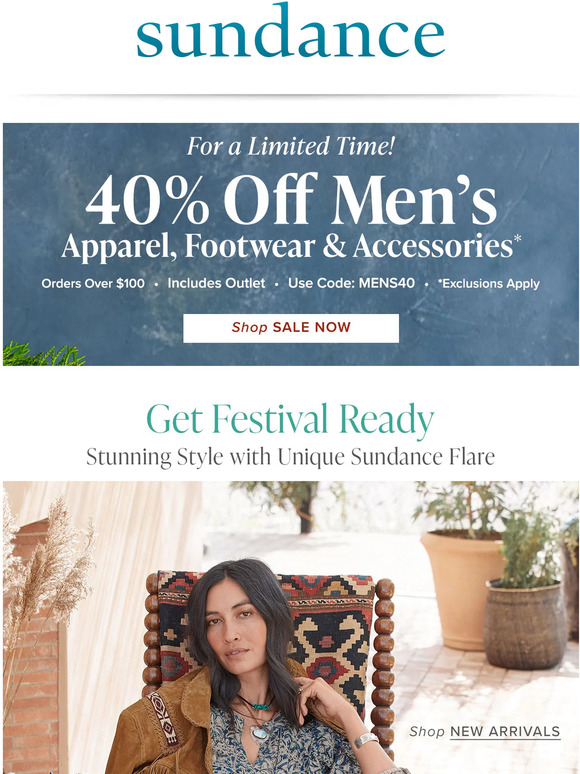 sundancecatalog 40 Off Men's 2 Days Only! Milled