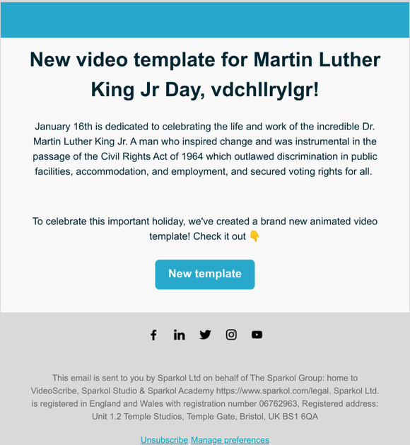 Celebrate Martin Luther King Jr Day with this new template, —!