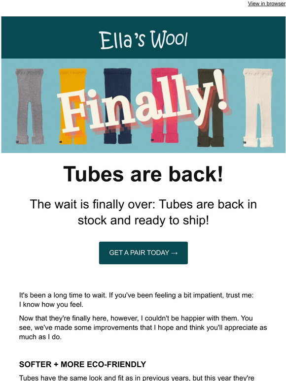 Tubes are finally back!