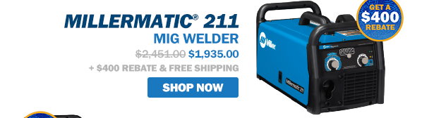 MILLER MILLERMATIC 211 MIG WELDER WITH ADVANCED AUTO-SET