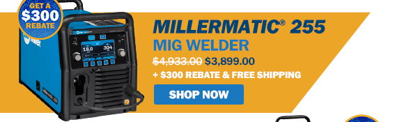 MILLER MILLERMATIC 255 MIG/PULSED MIG WELDER- 208/240V