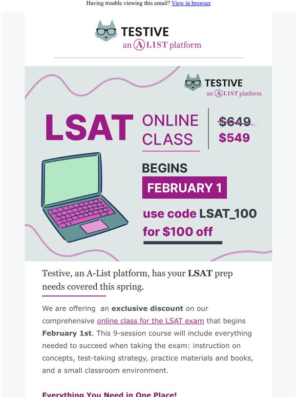 🎓 LSAT Online Class: Special Discount!